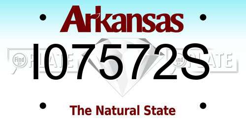 I07572S Arkansas License Plate