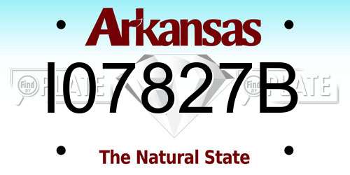 I07827B Arkansas License Plate