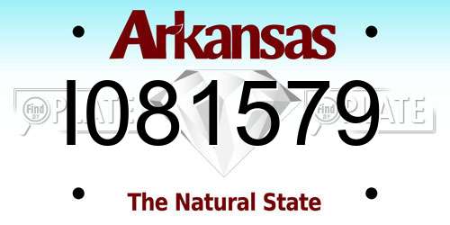 I081579 Arkansas License Plate