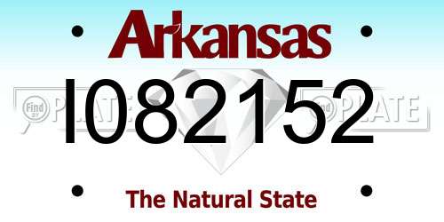 I082152 Arkansas License Plate