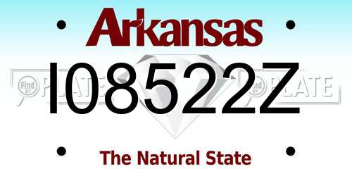 I08522Z Arkansas License Plate