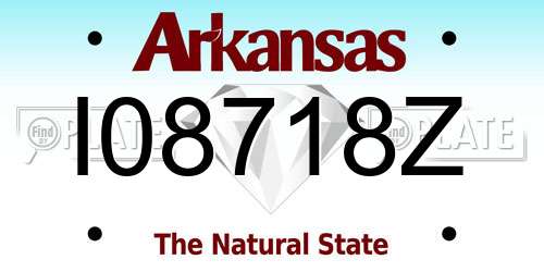 I08718Z Arkansas License Plate