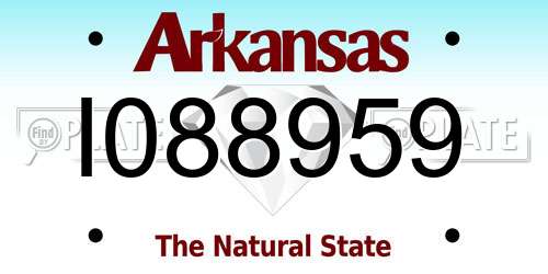 I088959 Arkansas License Plate