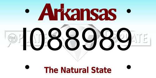 I088989 Arkansas License Plate