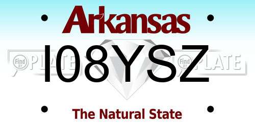 I08YSZ Arkansas License Plate