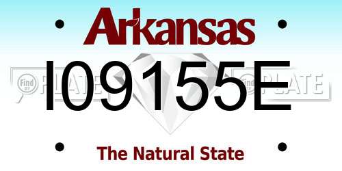 I09155E Arkansas License Plate
