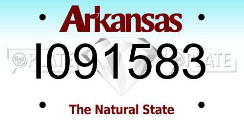 I091583 Arkansas License Plate