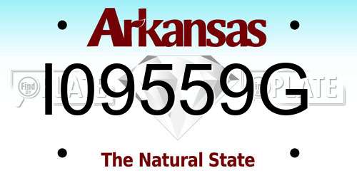 I09559G Arkansas License Plate