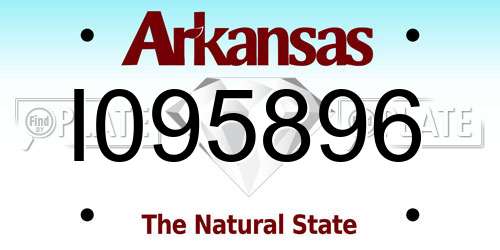 I095896 Arkansas License Plate