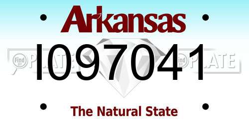 I097041 Arkansas License Plate