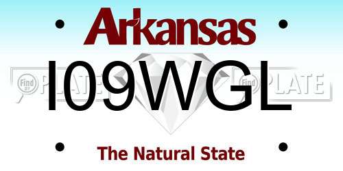 I09WGL Arkansas License Plate