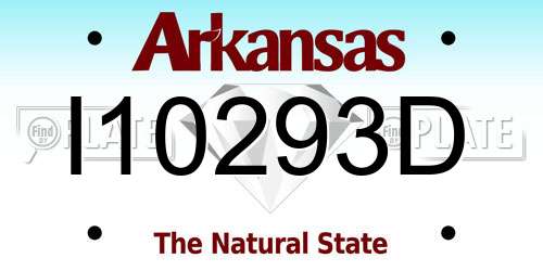 I10293D Arkansas License Plate
