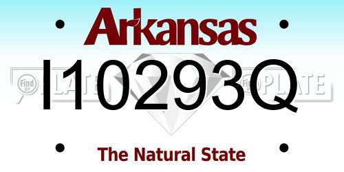 I10293Q Arkansas License Plate