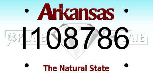 I108786 Arkansas License Plate