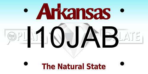I10JAB Arkansas License Plate