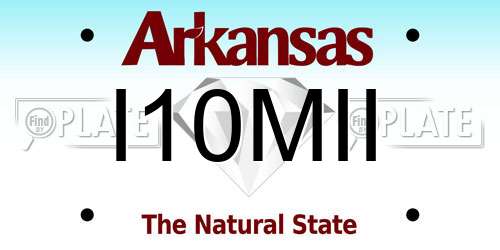 I10MII Arkansas License Plate