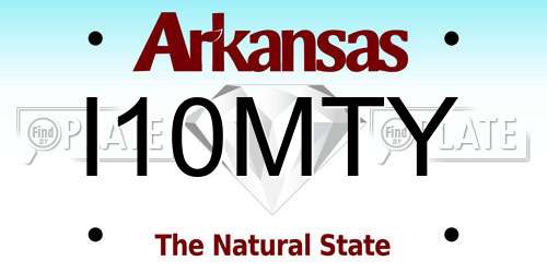 I10MTY Arkansas License Plate