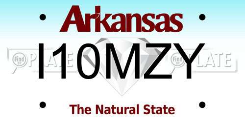 I10MZY Arkansas License Plate