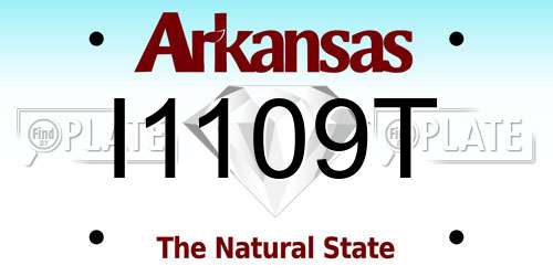 I1109T Arkansas License Plate