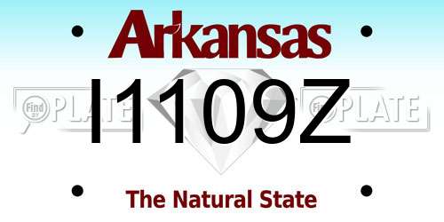 I1109Z Arkansas License Plate
