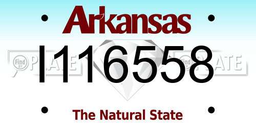 I116558 Arkansas License Plate