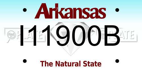 I11900B Arkansas License Plate