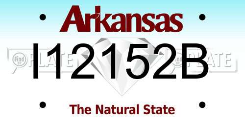 I12152B Arkansas License Plate