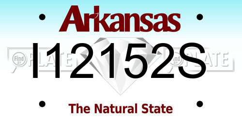 I12152S Arkansas License Plate