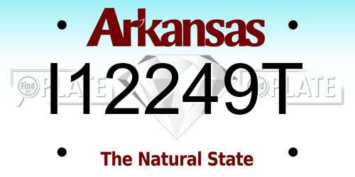 I12249T Arkansas License Plate