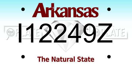 I12249Z Arkansas License Plate