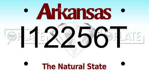 I12256T Arkansas License Plate