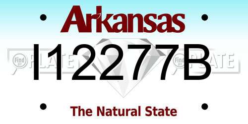I12277B Arkansas License Plate
