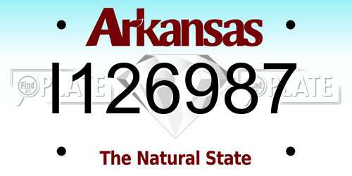 I126987 Arkansas License Plate
