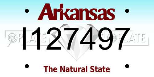 I127497 Arkansas License Plate