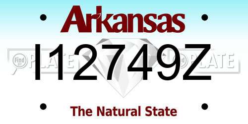 I12749Z Arkansas License Plate