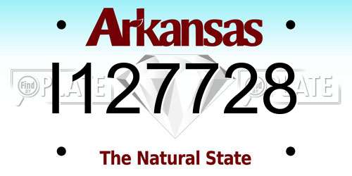I127728 Arkansas License Plate
