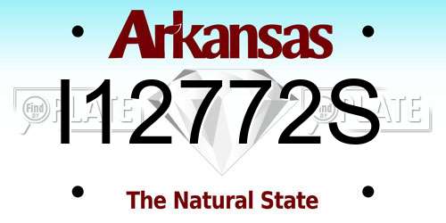 I12772S Arkansas License Plate
