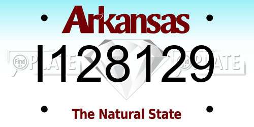 I128129 Arkansas License Plate