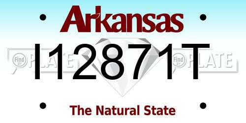 I12871T Arkansas License Plate