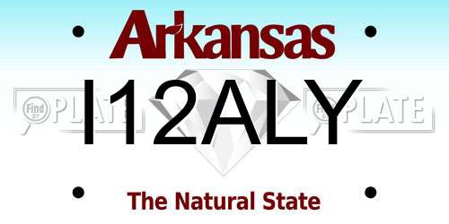 I12ALY Arkansas License Plate