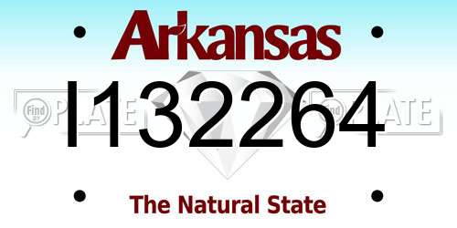 I132264 Arkansas License Plate