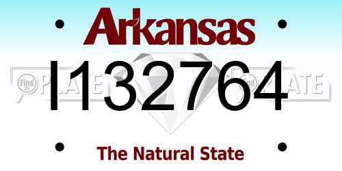 I132764 Arkansas License Plate