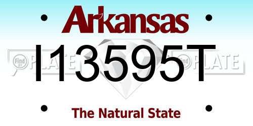 I13595T Arkansas License Plate