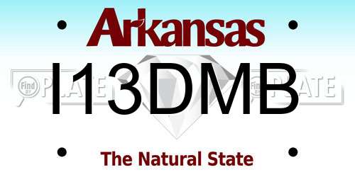 I13DMB Arkansas License Plate