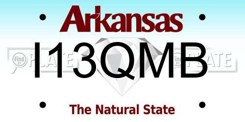 I13QMB Arkansas License Plate