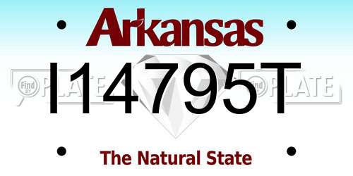 I14795T Arkansas License Plate