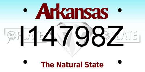I14798Z Arkansas License Plate