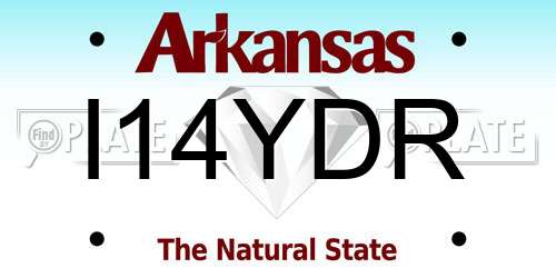 I14YDR Arkansas License Plate