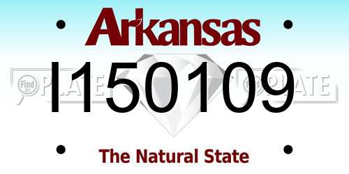 I150109 Arkansas License Plate
