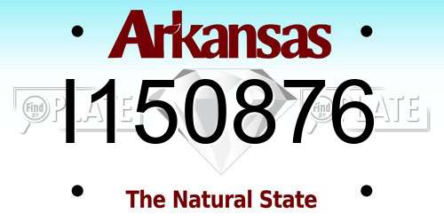 I150876 Arkansas License Plate